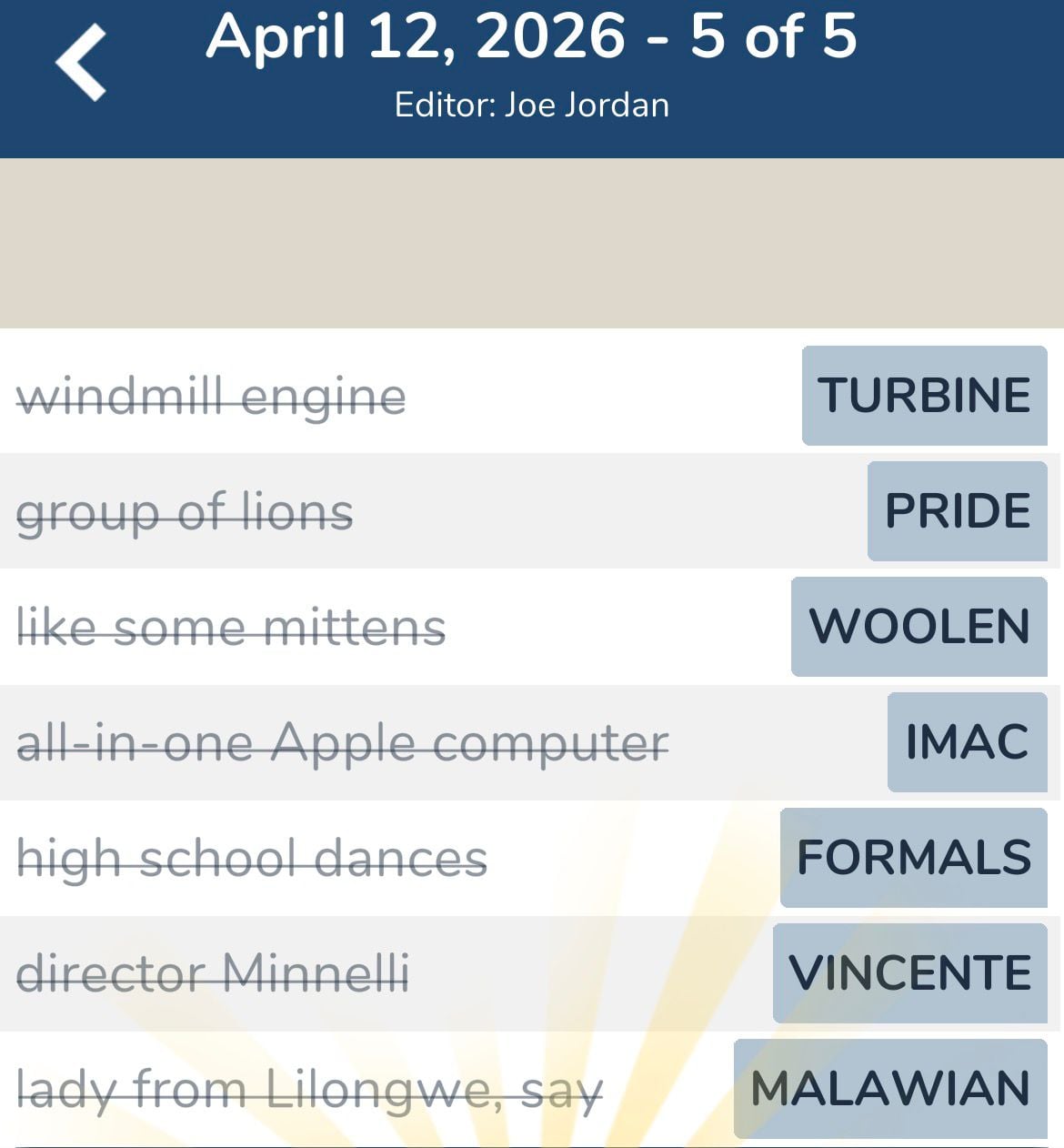 7 Little Words April 12 2026 5