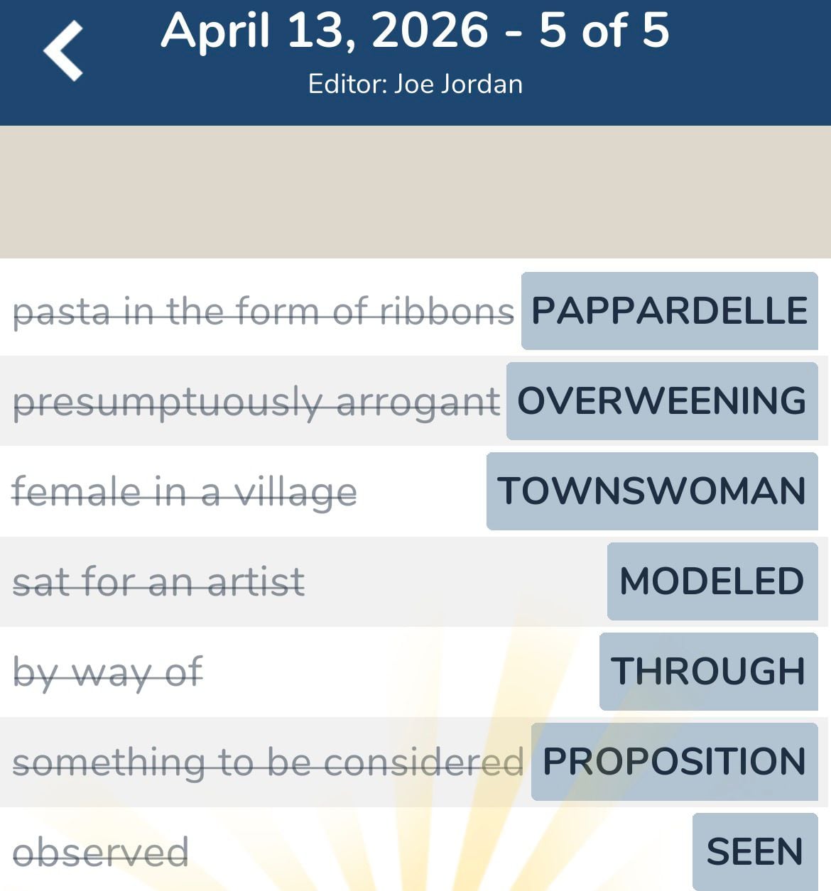 7 Little Words April 13 2026 5