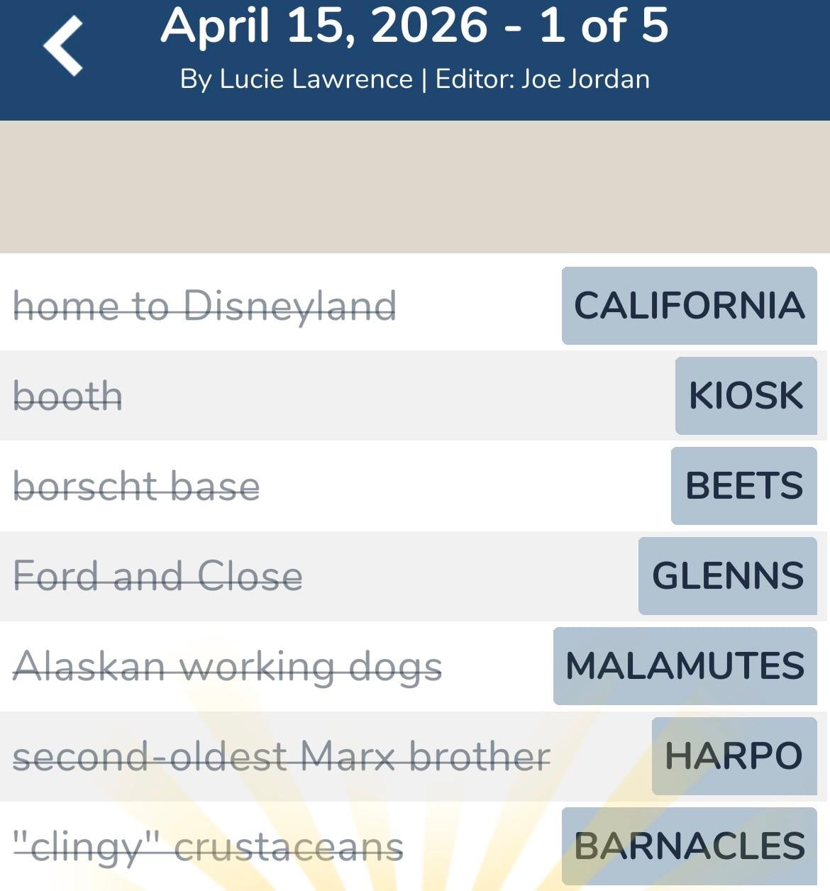 7 Little Words April 15 2026 1