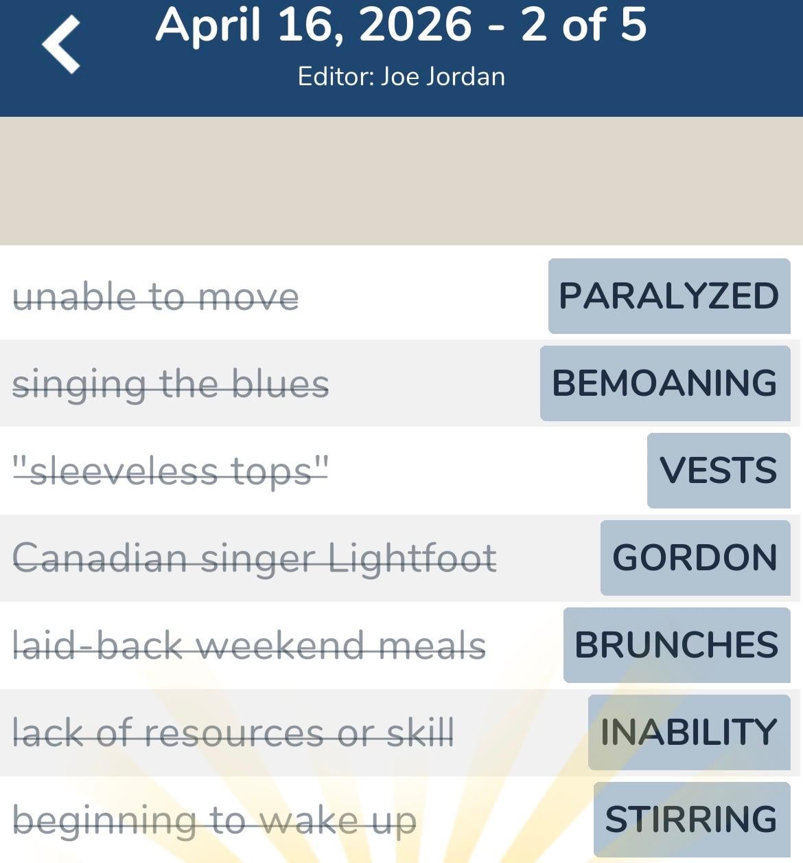 7 Little Words April 16 2026 2 7 Little Words April 16 2026 2