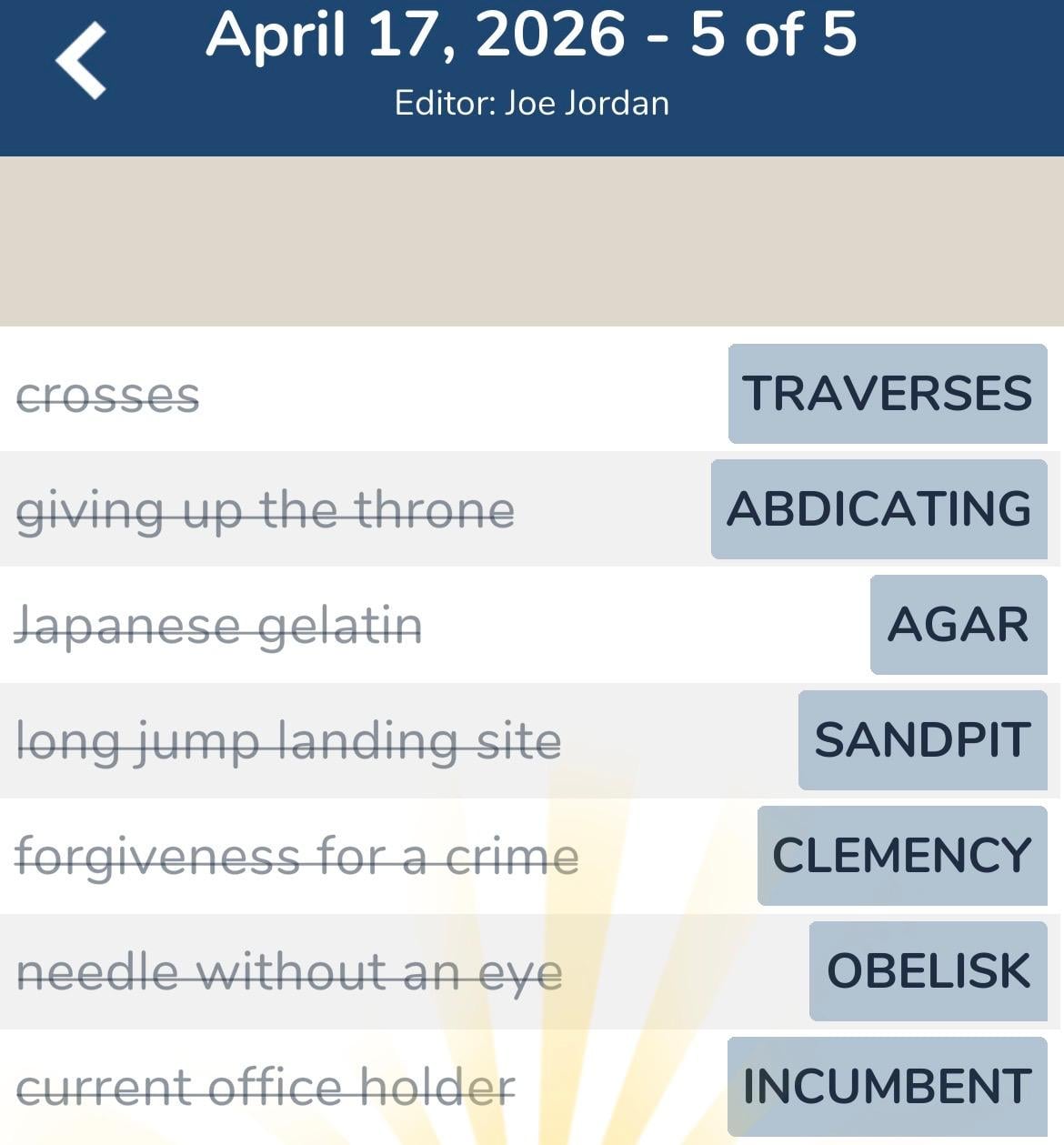 7 Little Words April 17 2026 5