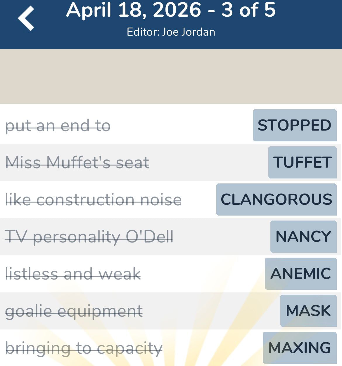 7 Little Words April 18 2026 3