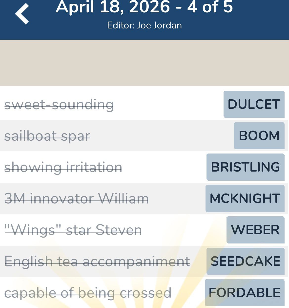 7 Little Words April 18 2026 4