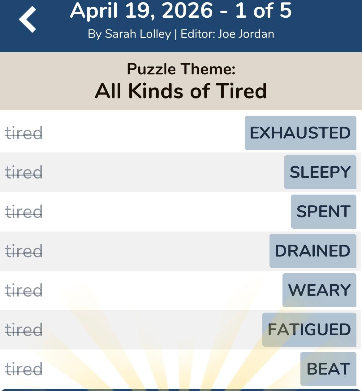 7 Little Words April 19 2026 1