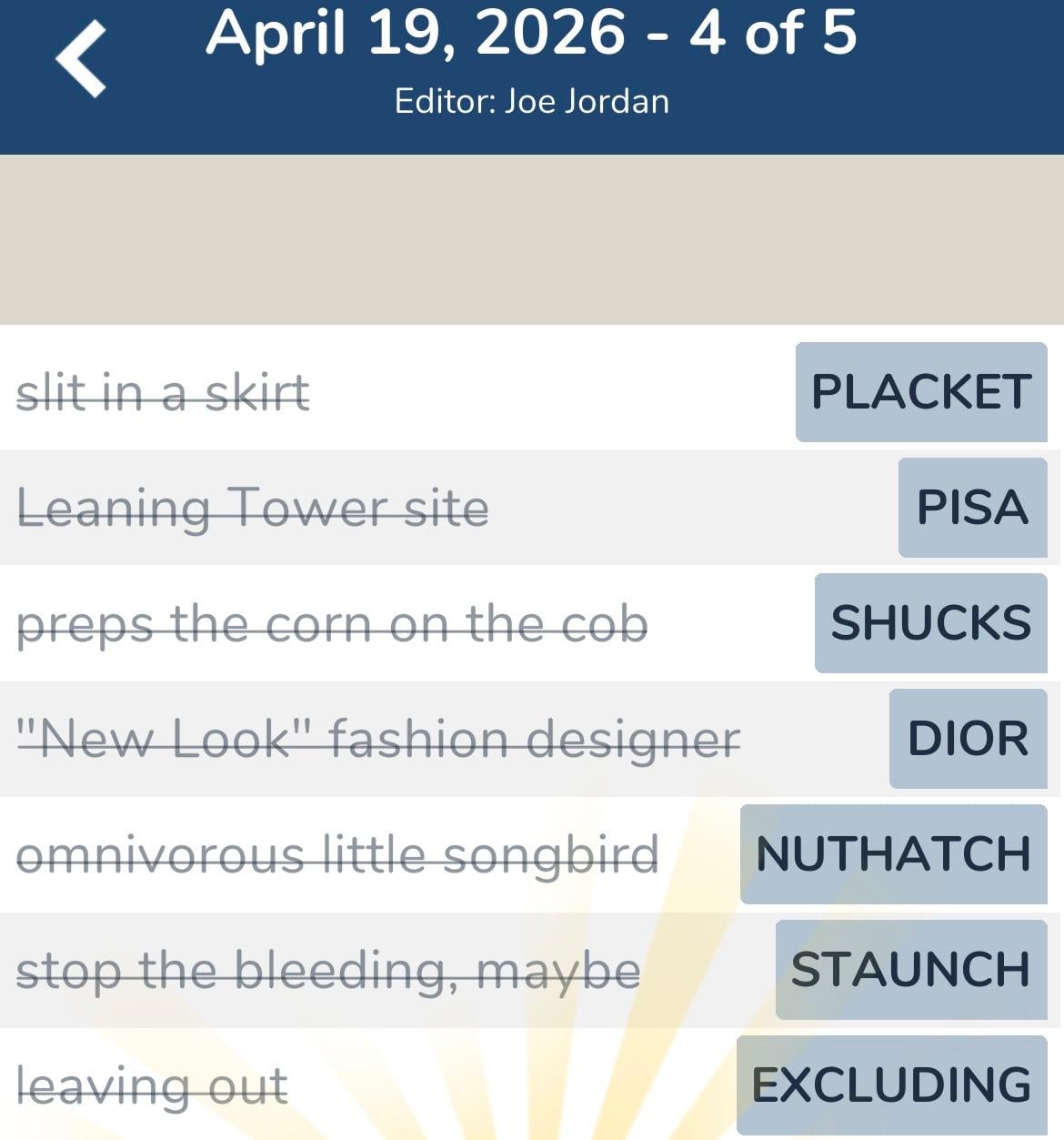 7 Little Words April 19 2026 4