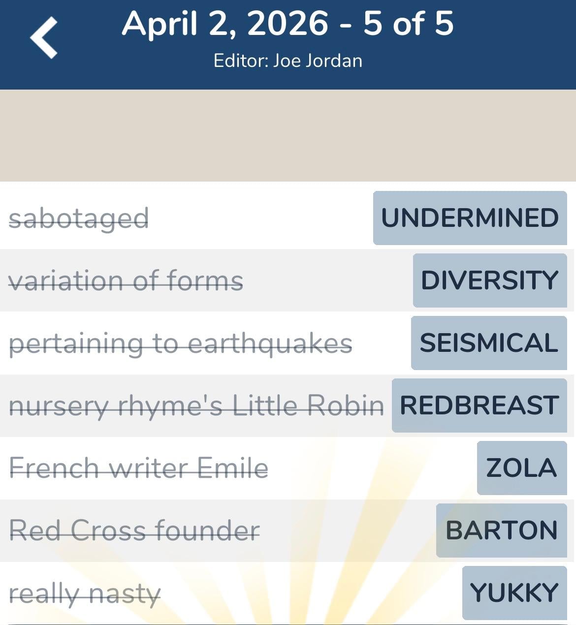 7 Little Words April 2 2026 5