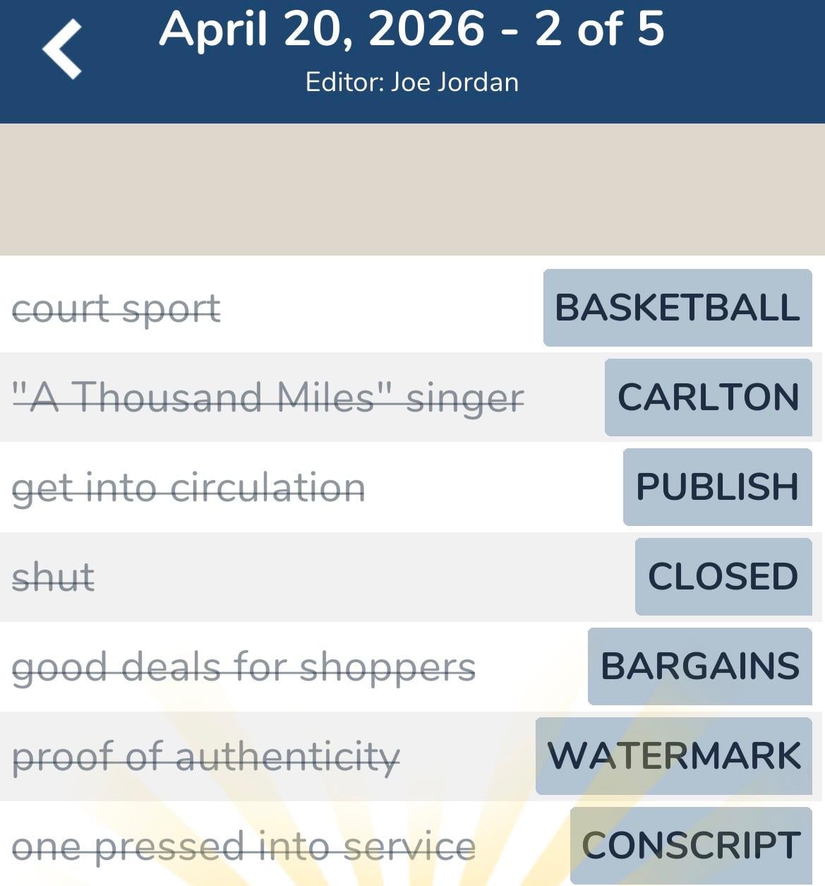 7 Little Words April 20 2026 2