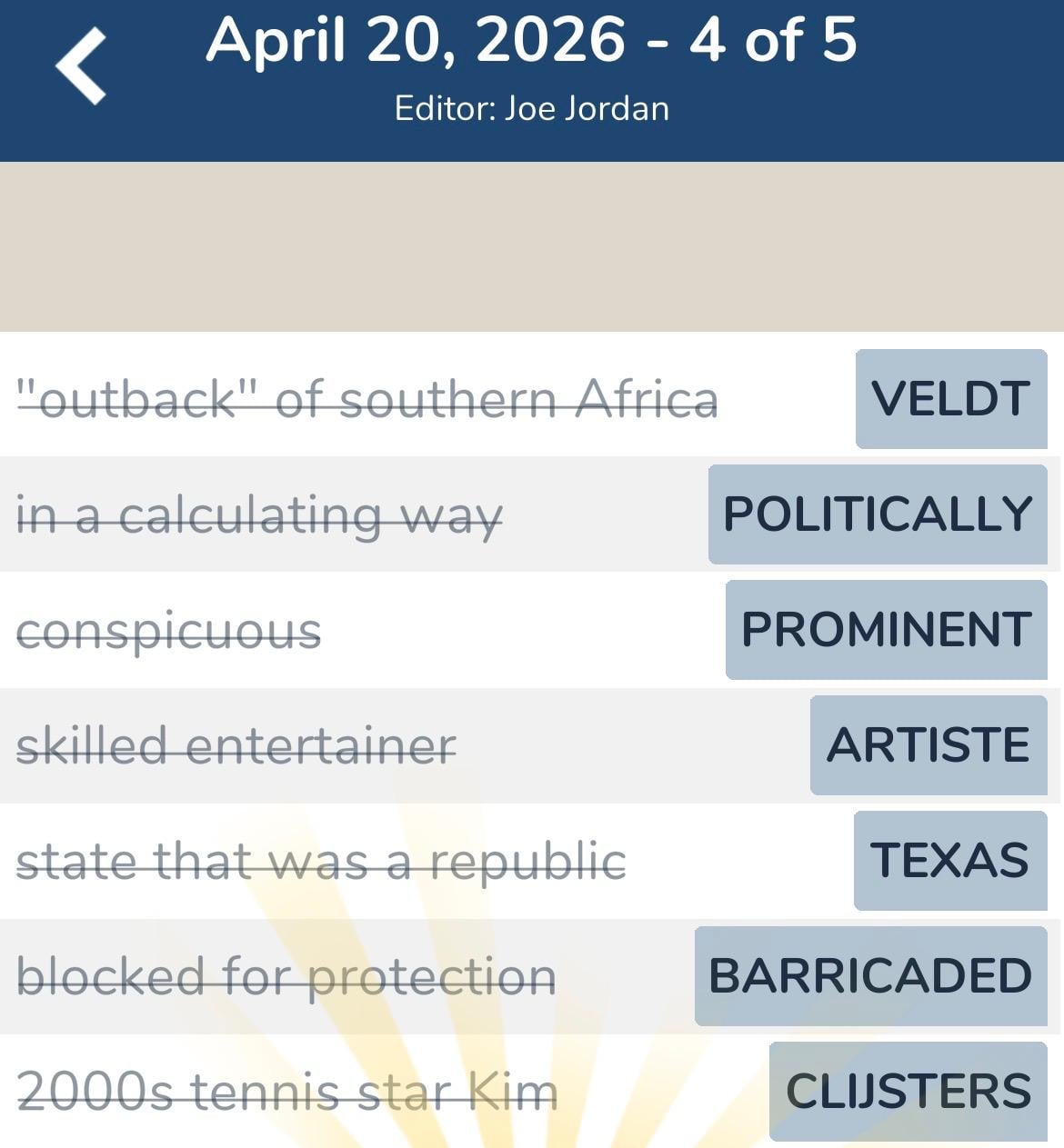 7 Little Words April 20 2026 4