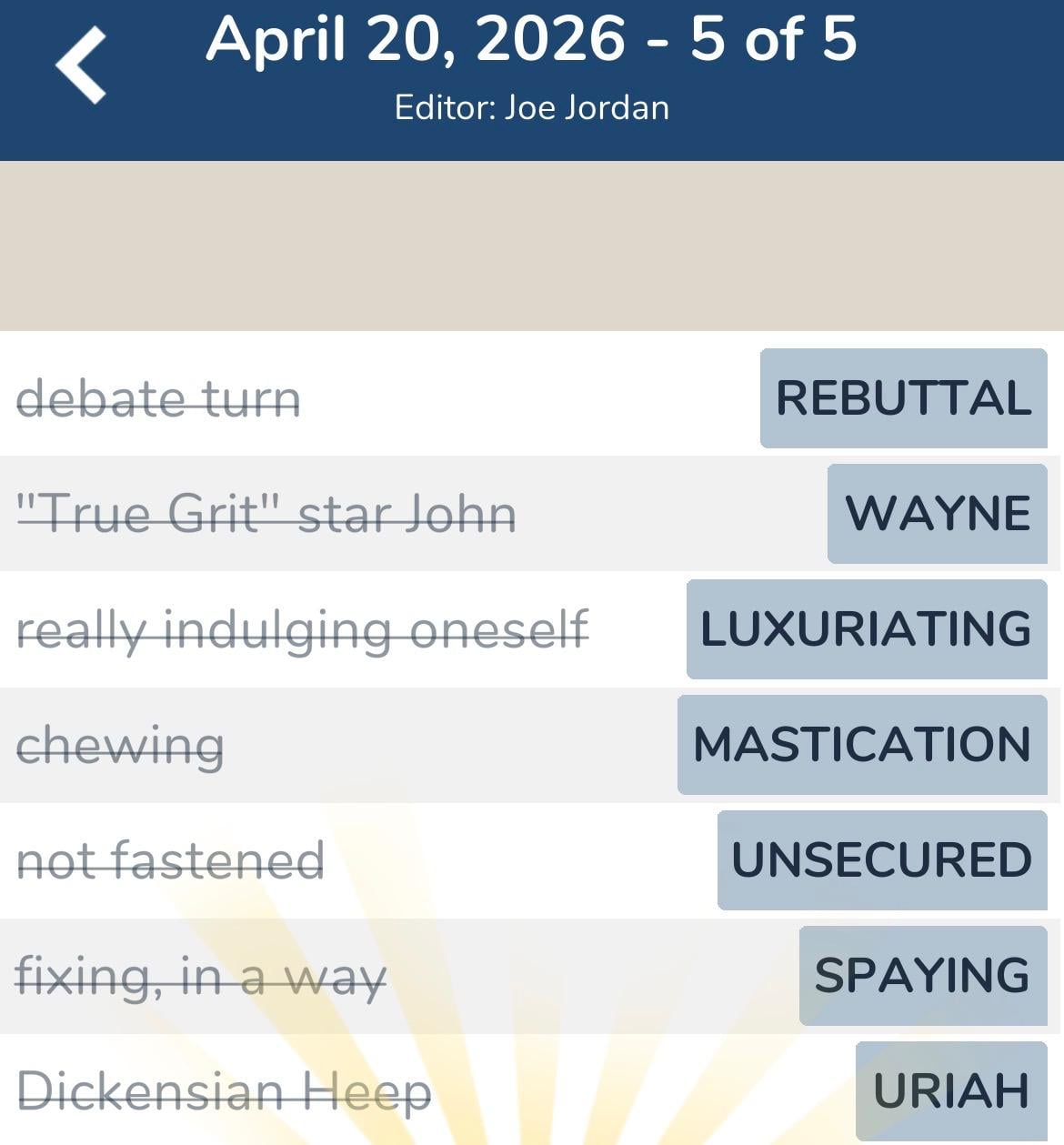 7 Little Words April 20 2026 5