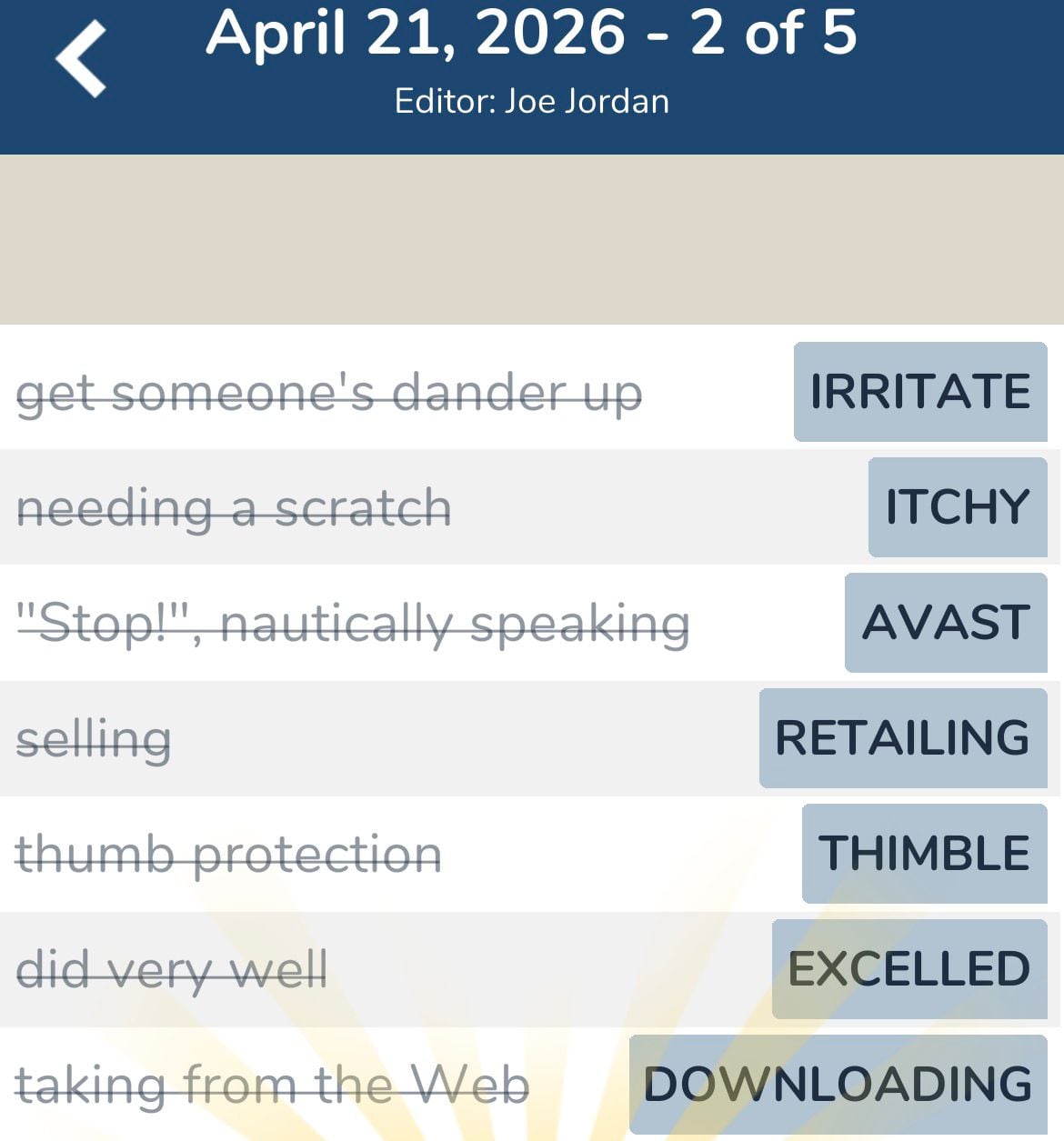 7 Little Words April 21 2026 2