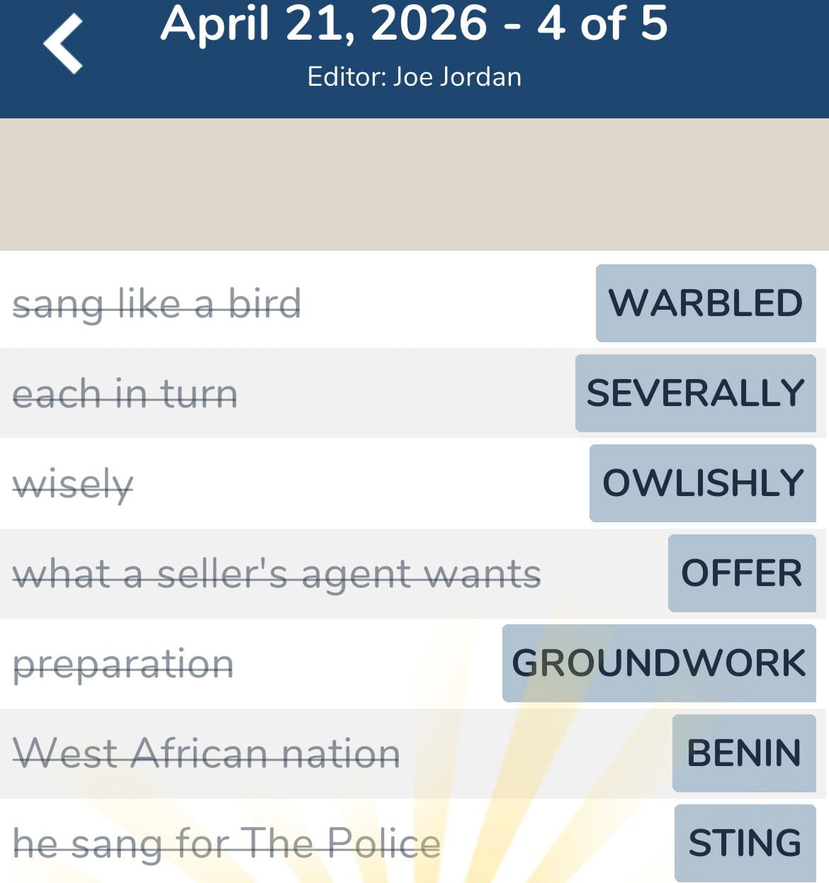 7 Little Words April 21 2026 4