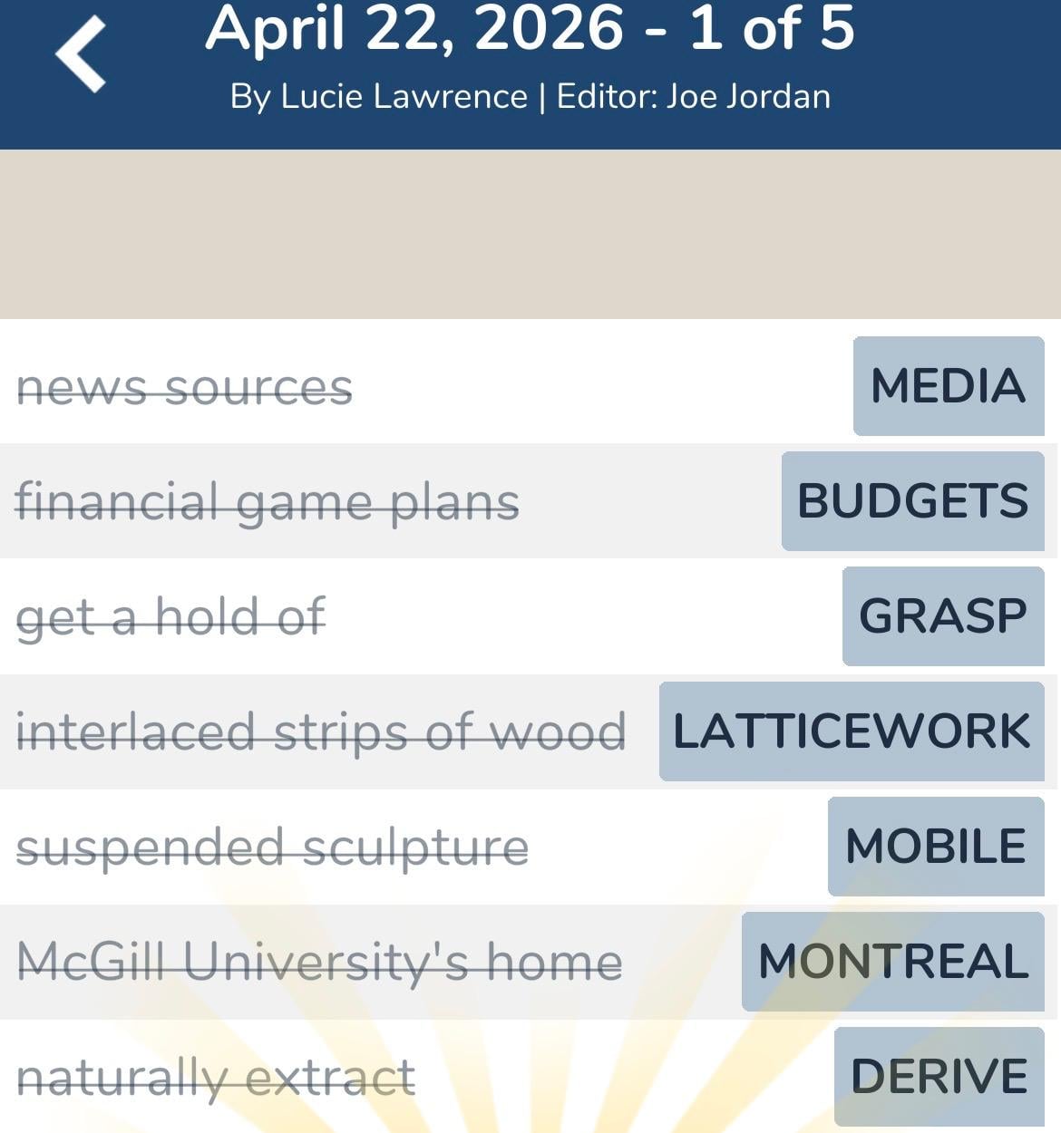 7 Little Words April 22 2026 1