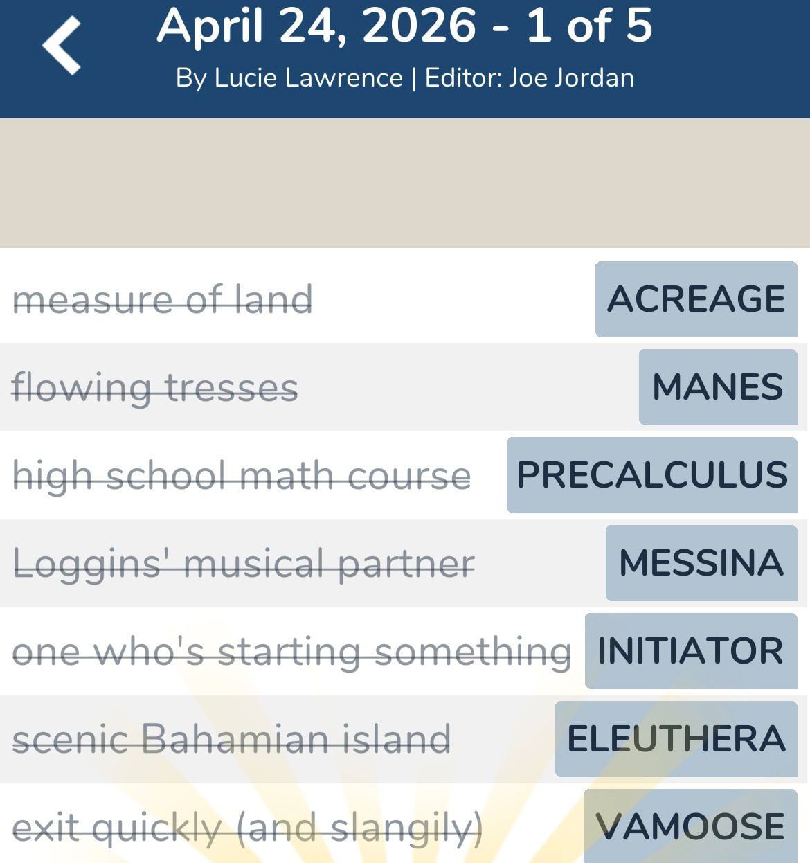 7 Little Words April 24 2026 1