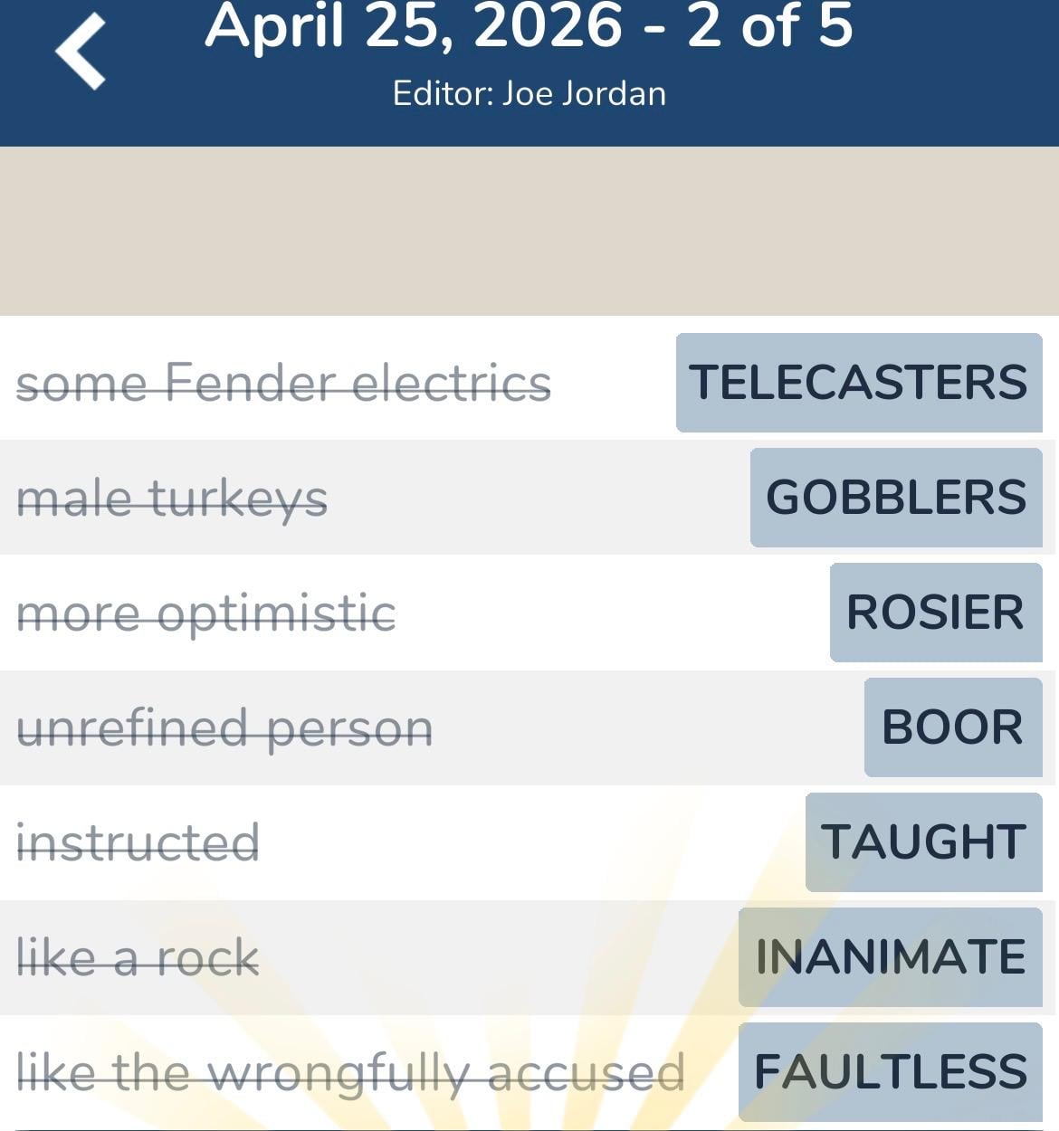 7 Little Words April 25 2026 2