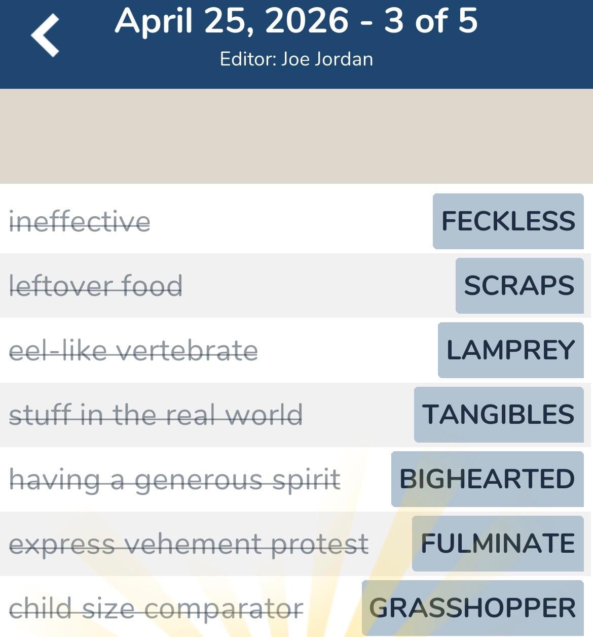 7 Little Words April 25 2026 3