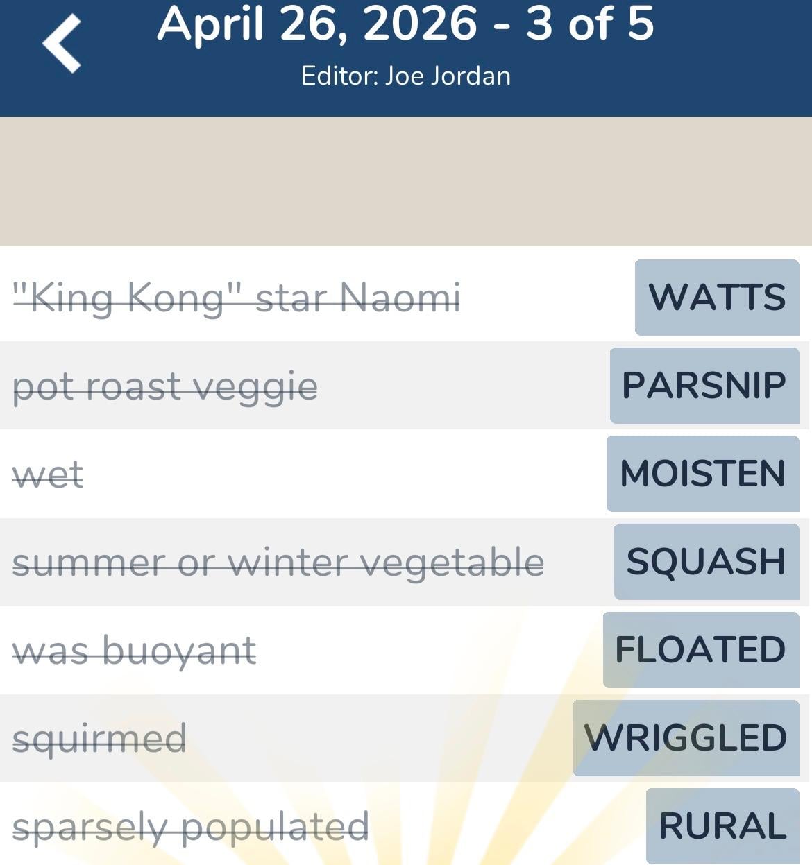 7 Little Words April 26 2026 3