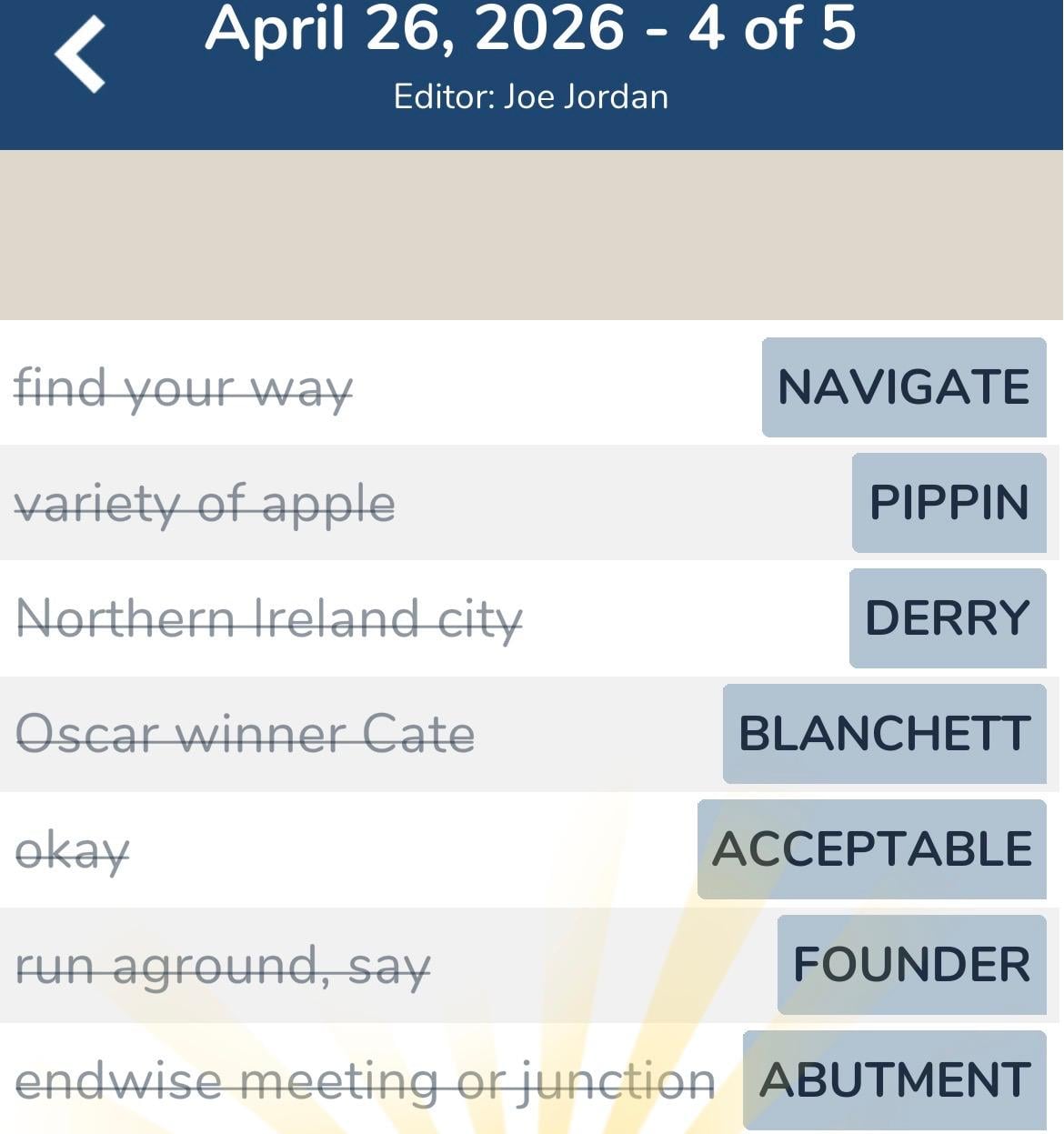 7 Little Words April 26 2026 4