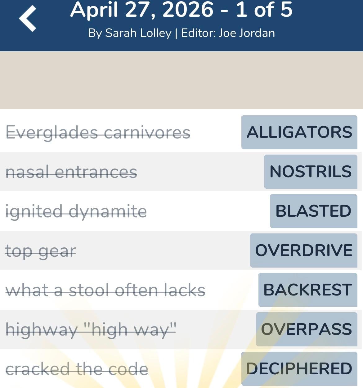 7 Little Words April 27 2026 1