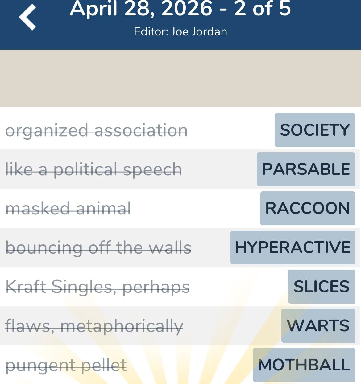 7 Little Words April 28 2026 2