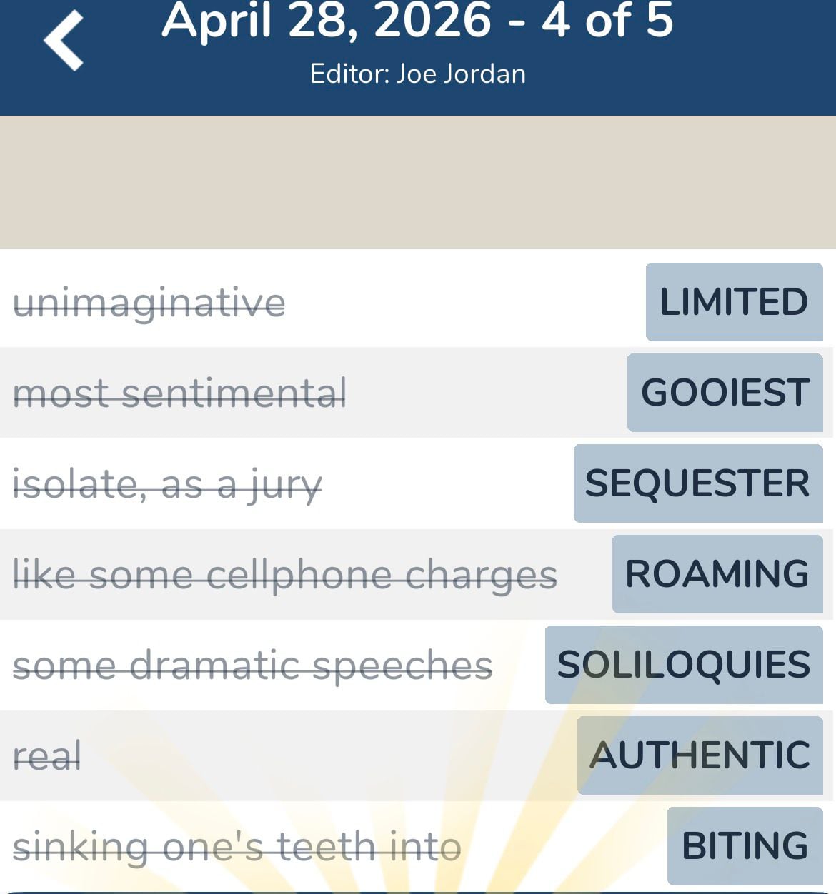 7 Little Words April 28 2026 4