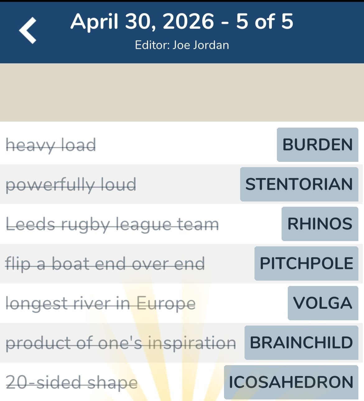 7 Little Words April 30 2026 5