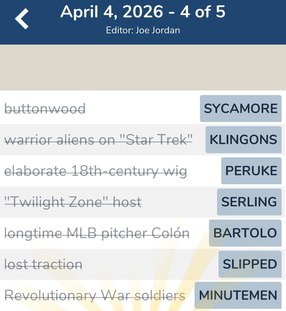 7 Little Words April 4 2026 4