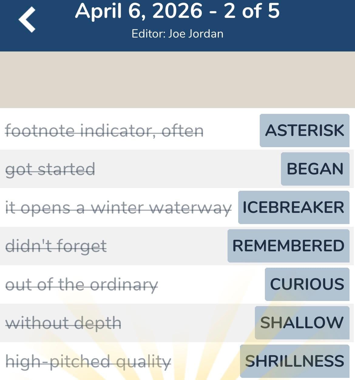 7 Little Words April 6 2026 2