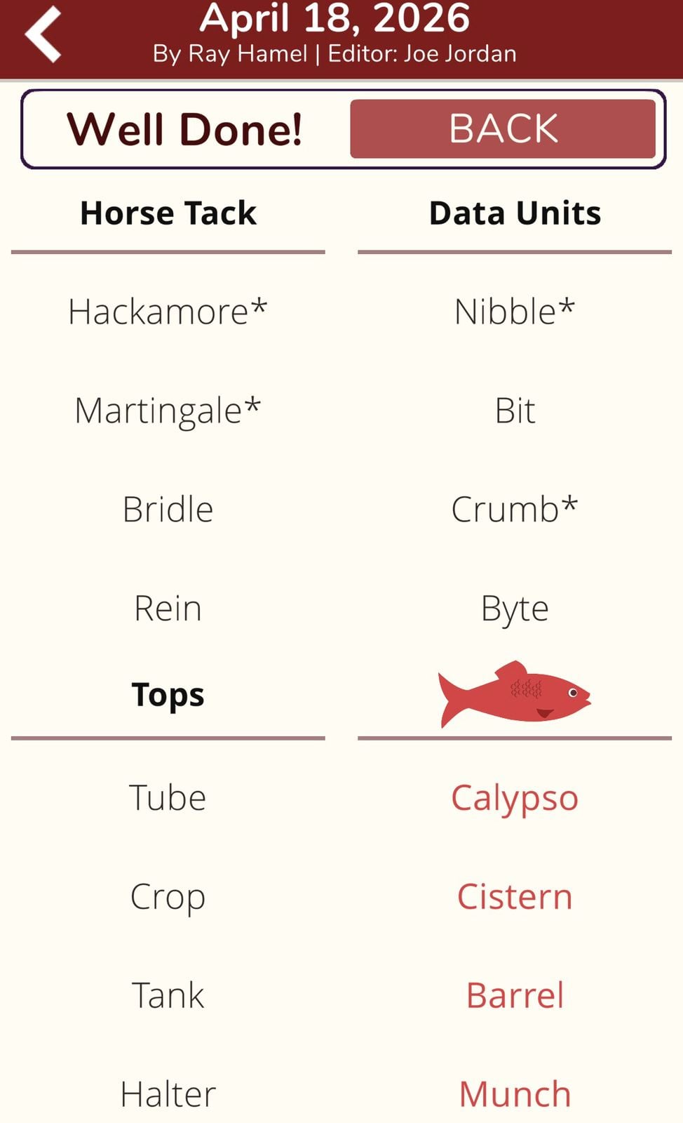 7 Little Words Red Herring April 18 2026