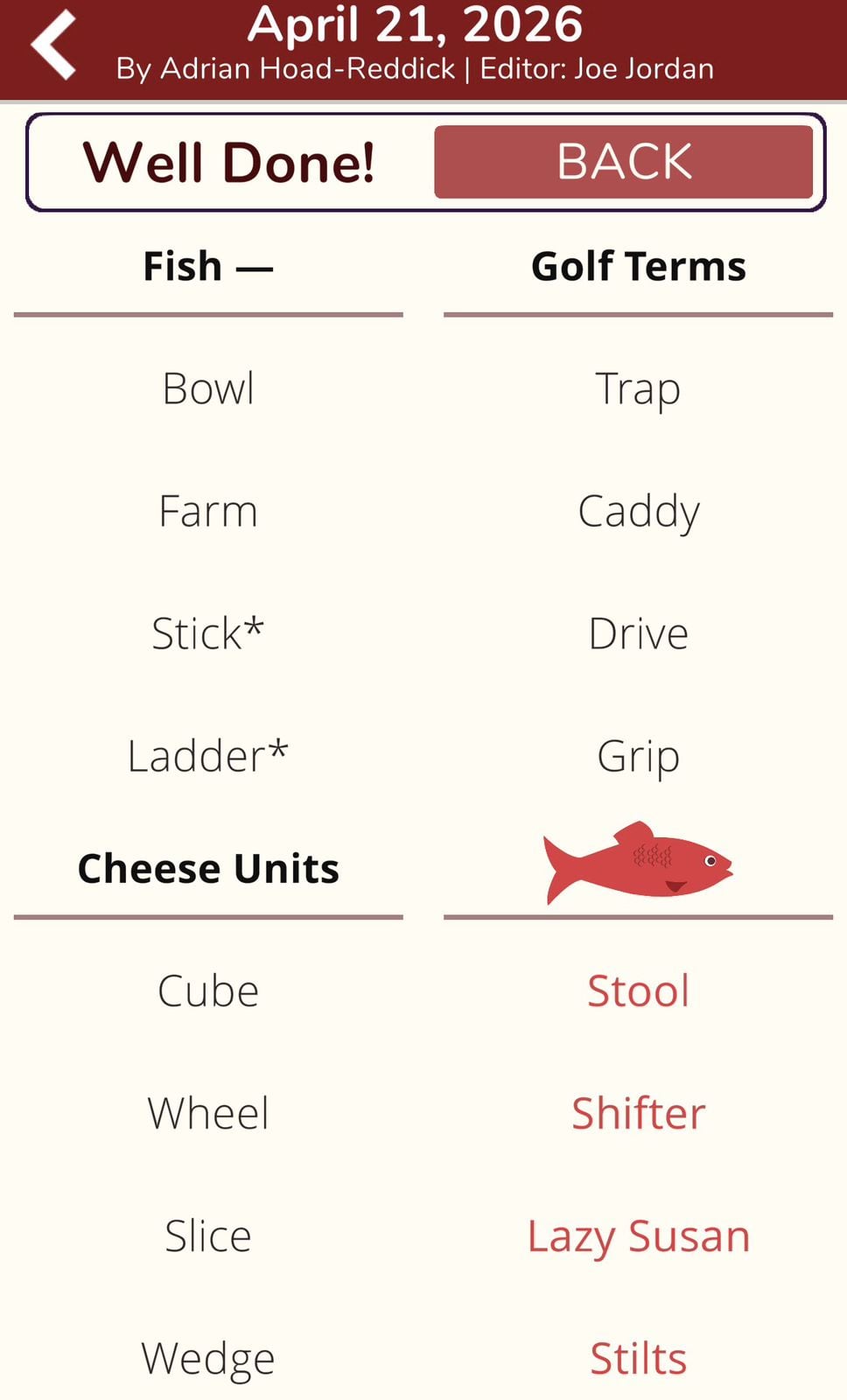 7 Little Words Red Herring April 21 2026