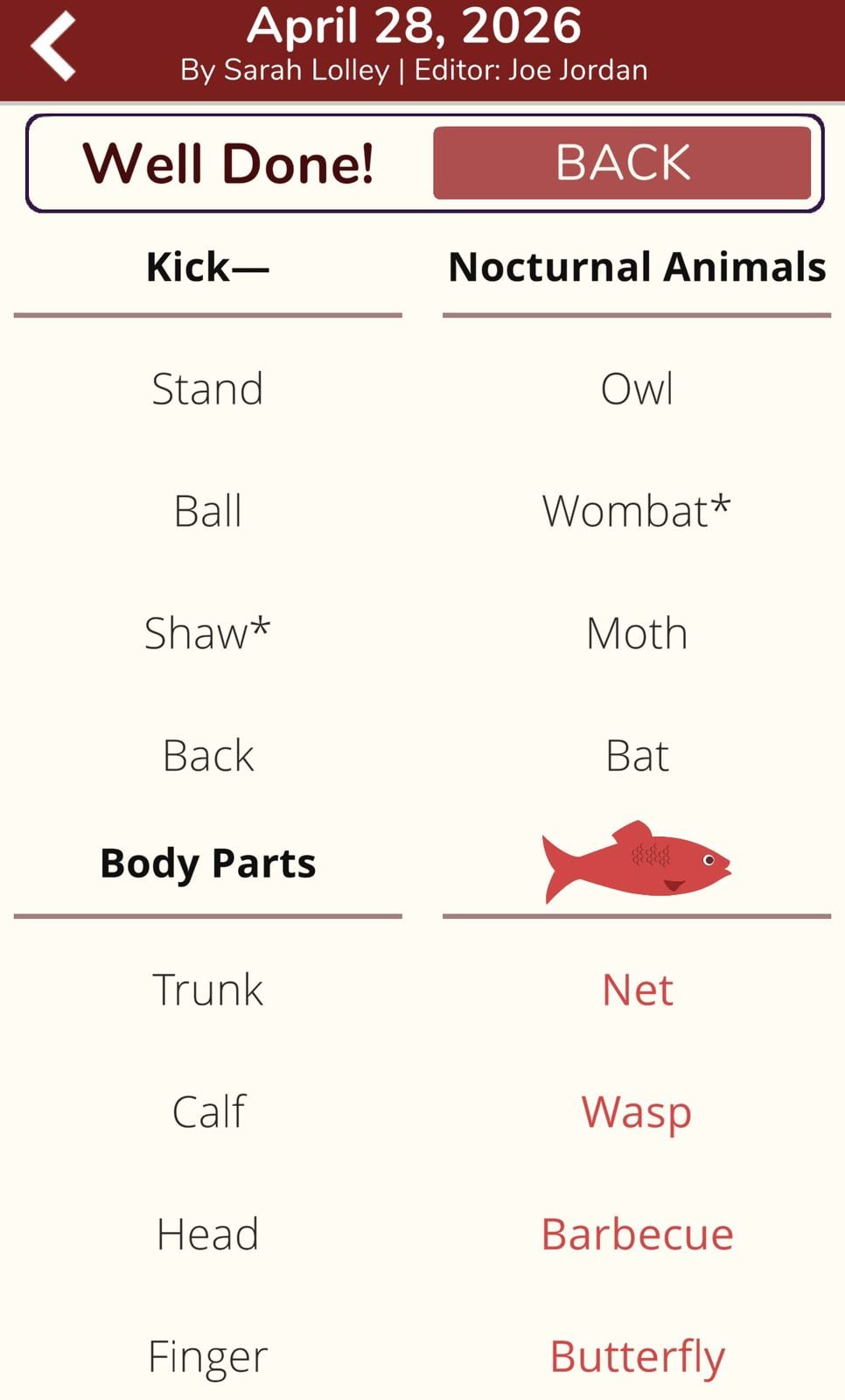 7 Little Words Red Herring April 28 2026