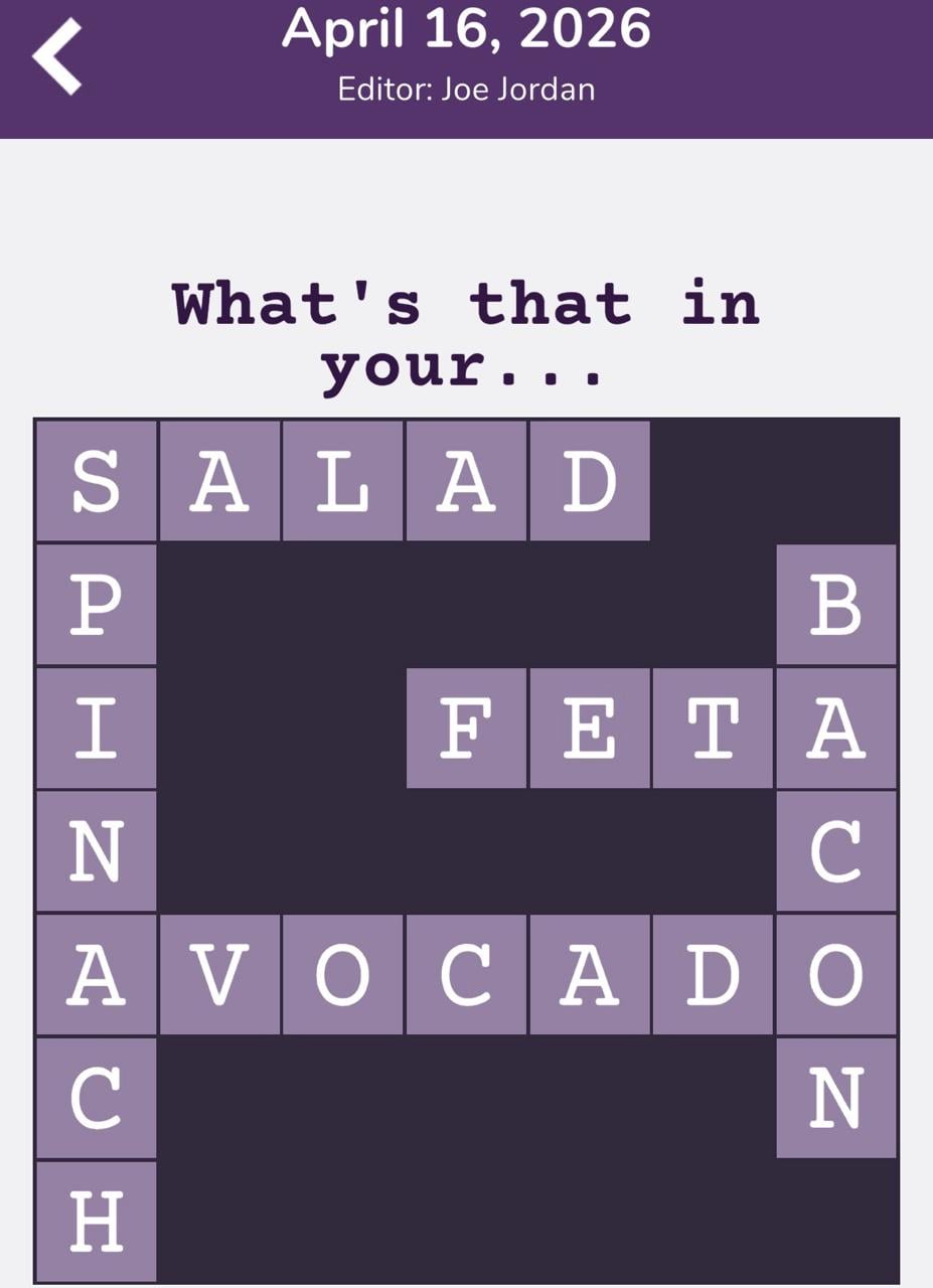 7 Little Words Tiny Little Crosswords April 16 2026