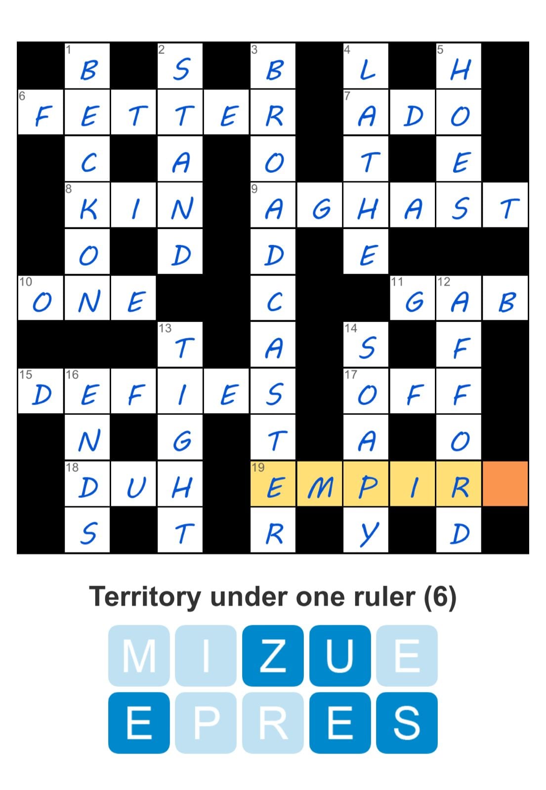 Puzzle Page Crossword April 20 2026