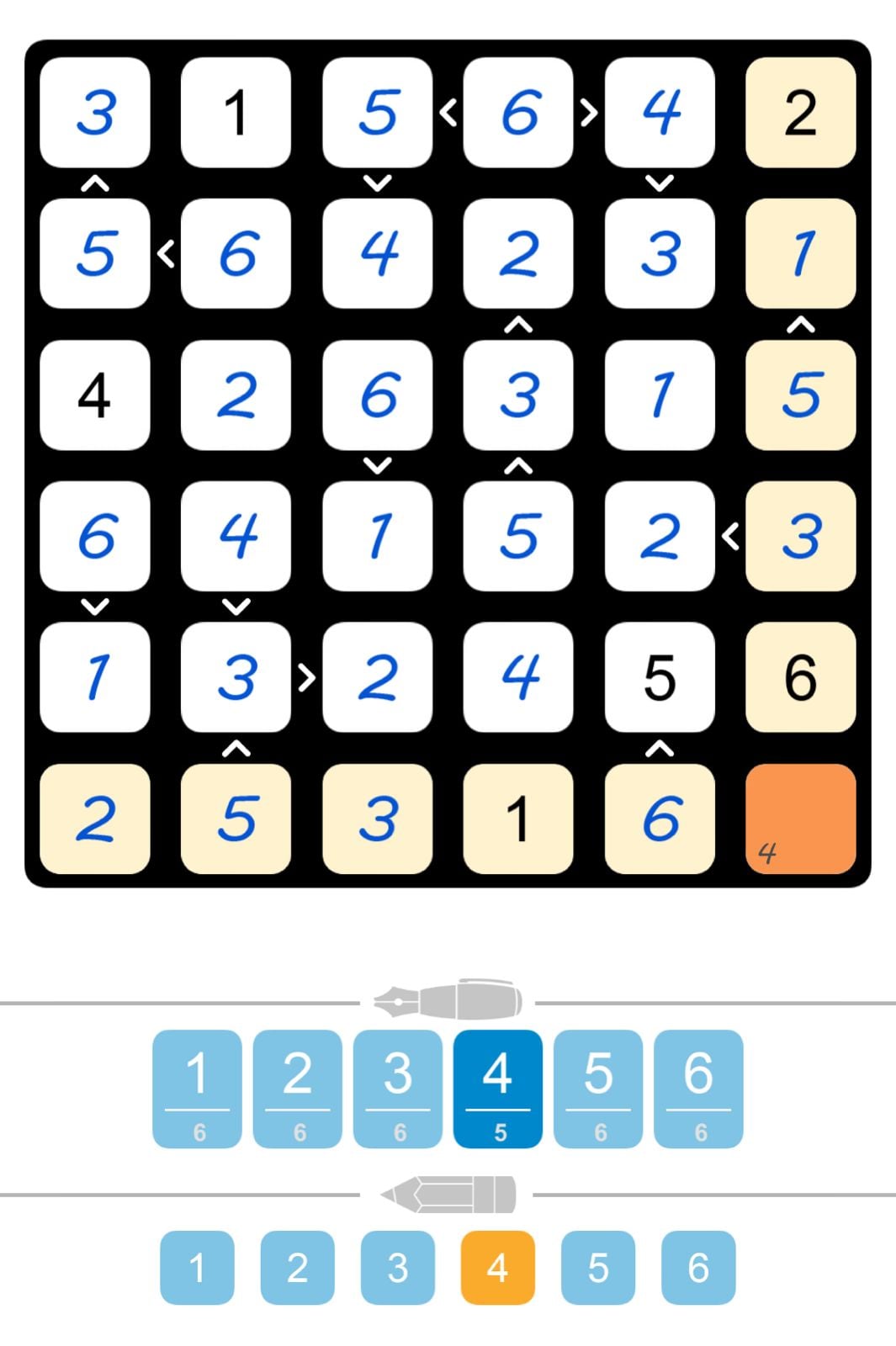 Puzzle Page Futoshiki April 17 2026