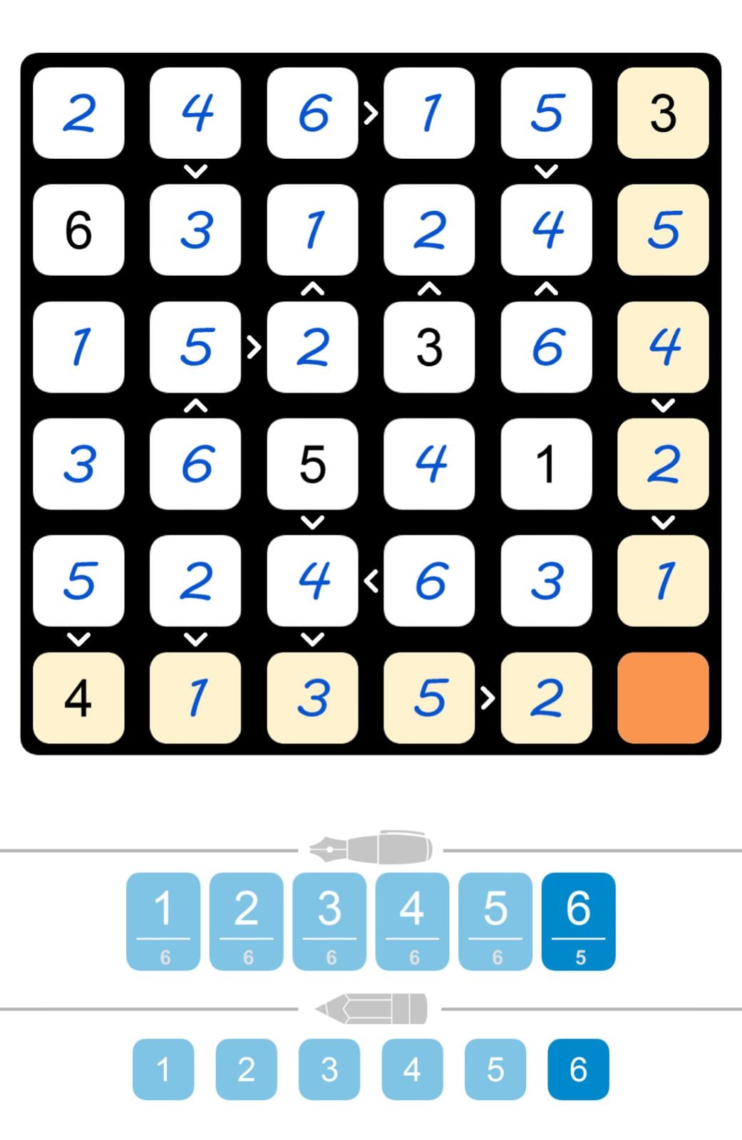 Puzzle Page Futoshiki April 18 2026