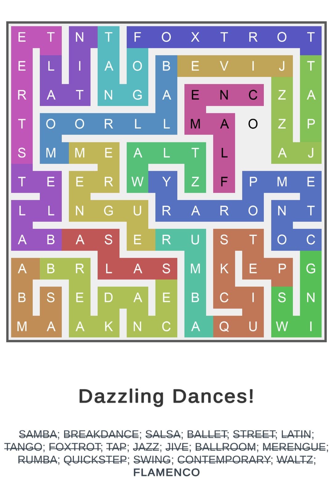 Puzzle Page Word Snake April 25 2026