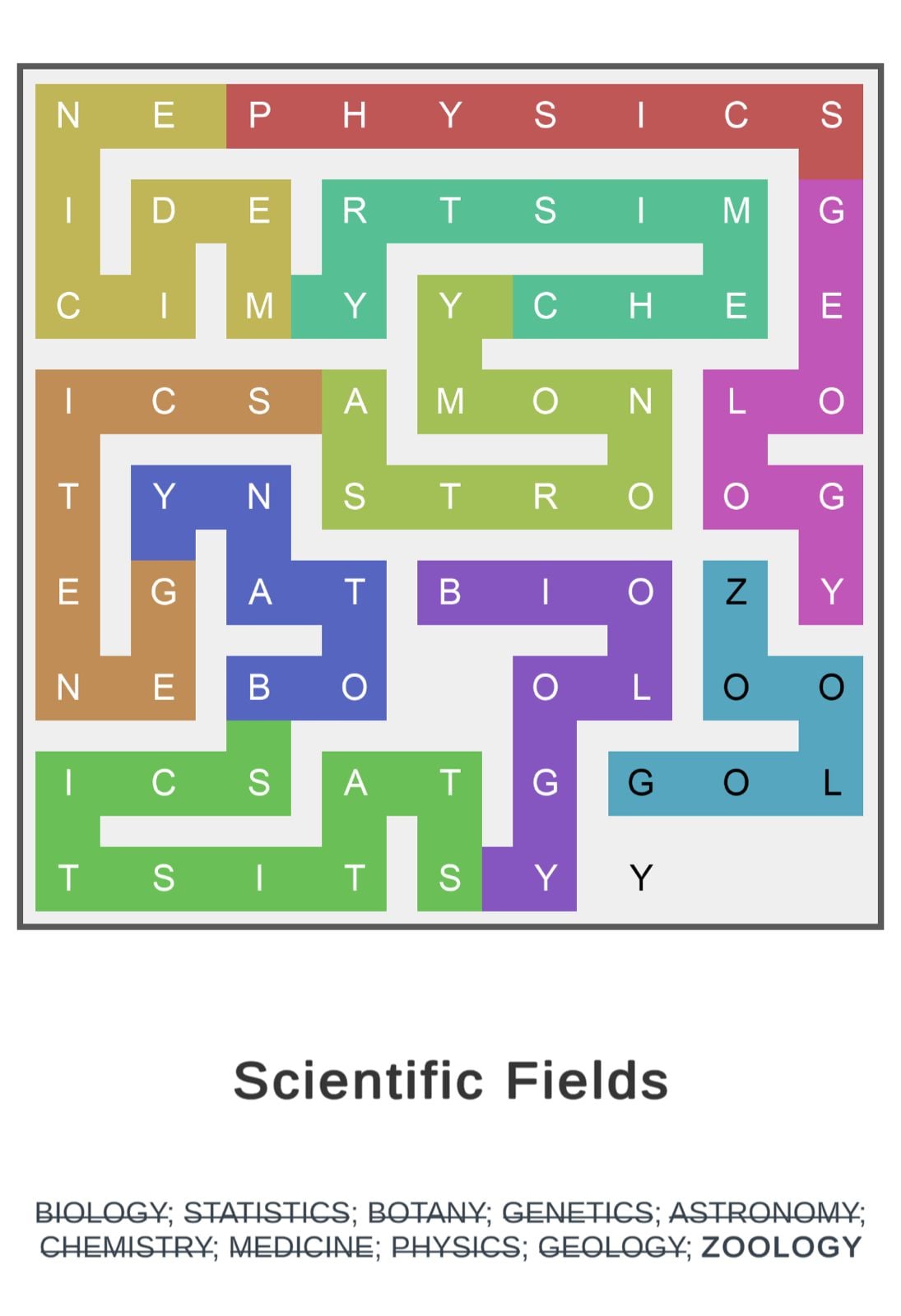 Puzzle Page Word Snake April 8 2026