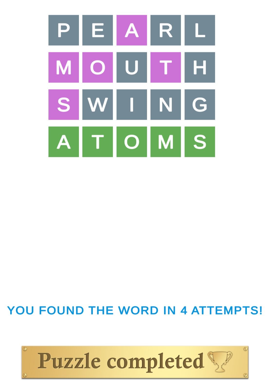 Puzzle Page Wordy April 25 2026