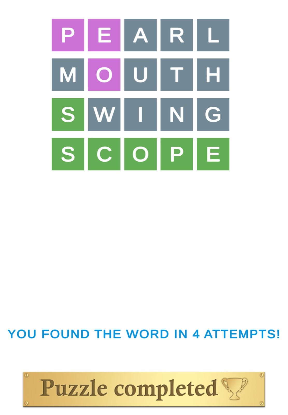 Puzzle Page Wordy April 26 2026