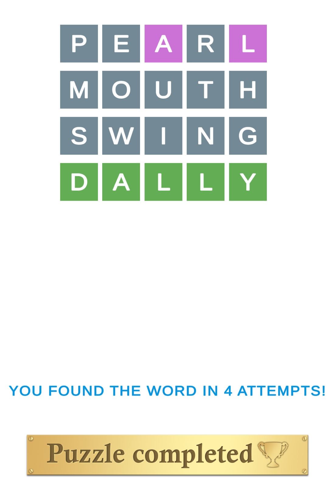 Puzzle Page Wordy May 1 2026