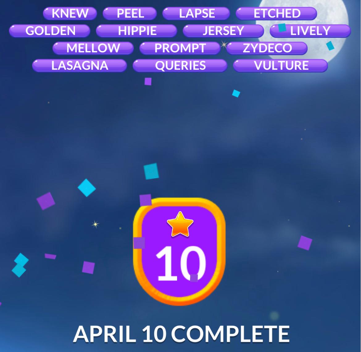 Word Stacks Daily Puzzle April 10 2026 Word Stacks Daily Puzzle April 10 2026