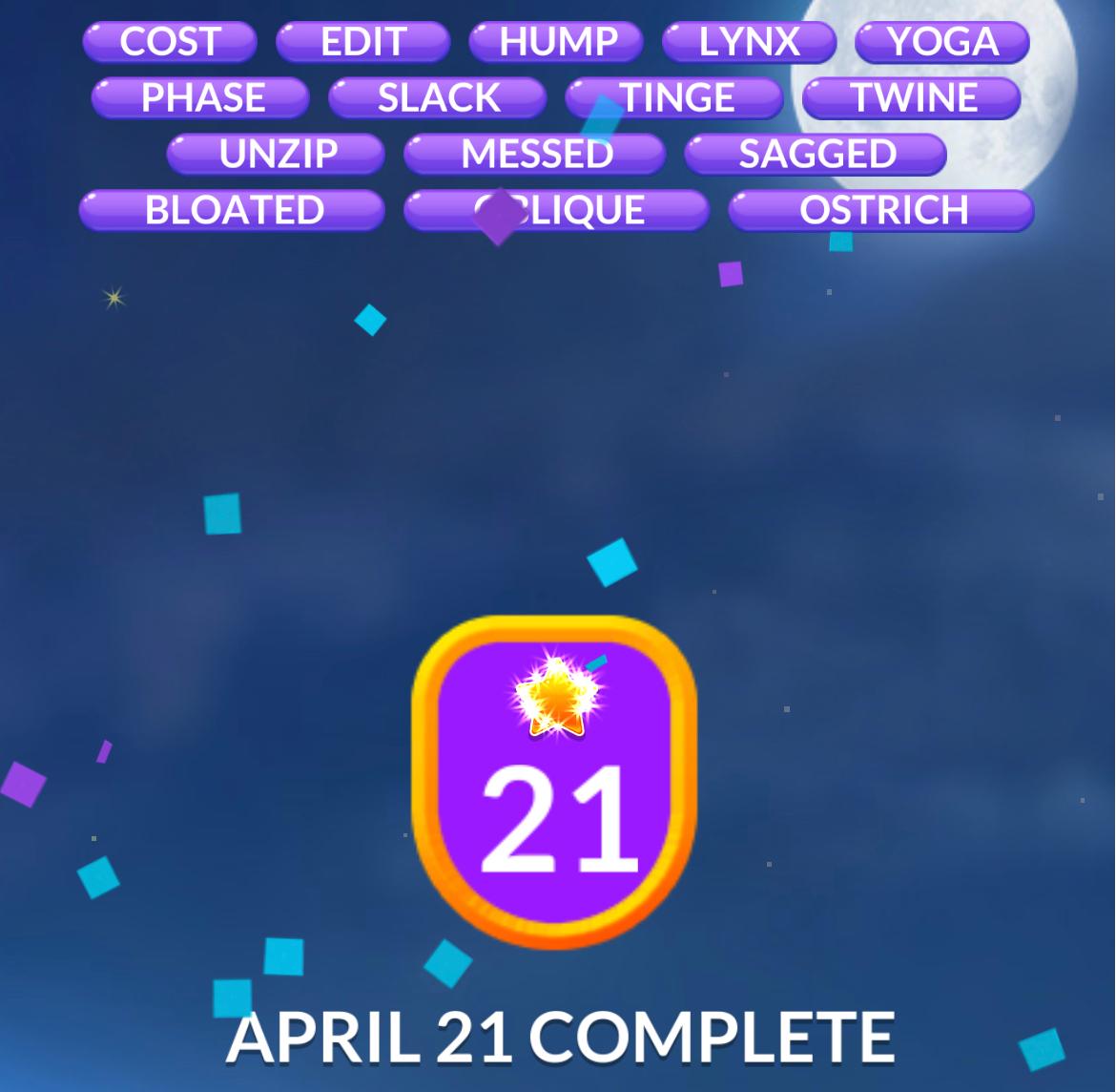 Word Stacks Daily Puzzle April 21 2026