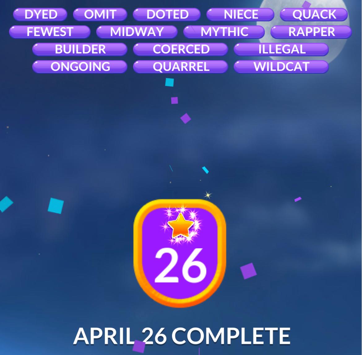 Word Stacks Daily Puzzle April 26 2026