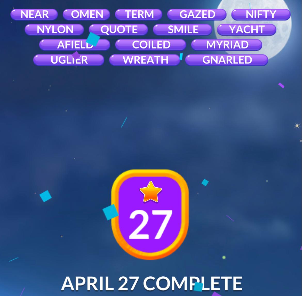 Word Stacks Daily Puzzle April 27 2026