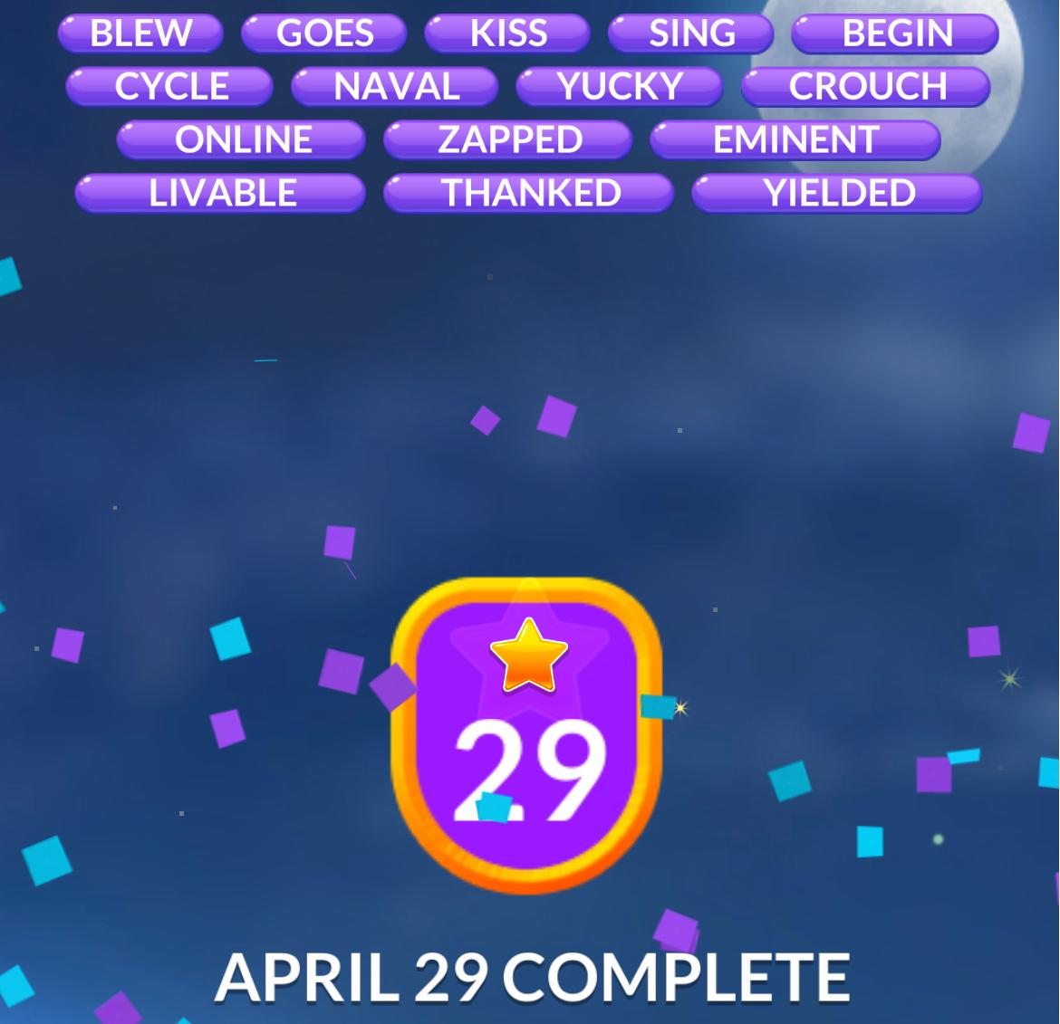 Word Stacks Daily Puzzle April 29 2026