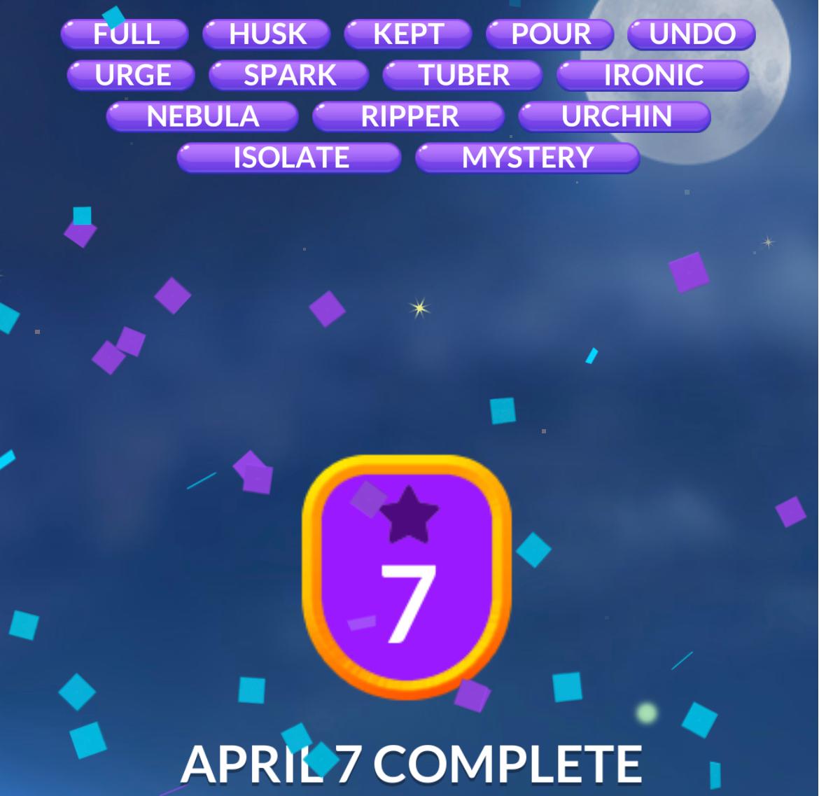 Word Stacks Daily Puzzle April 7 2026