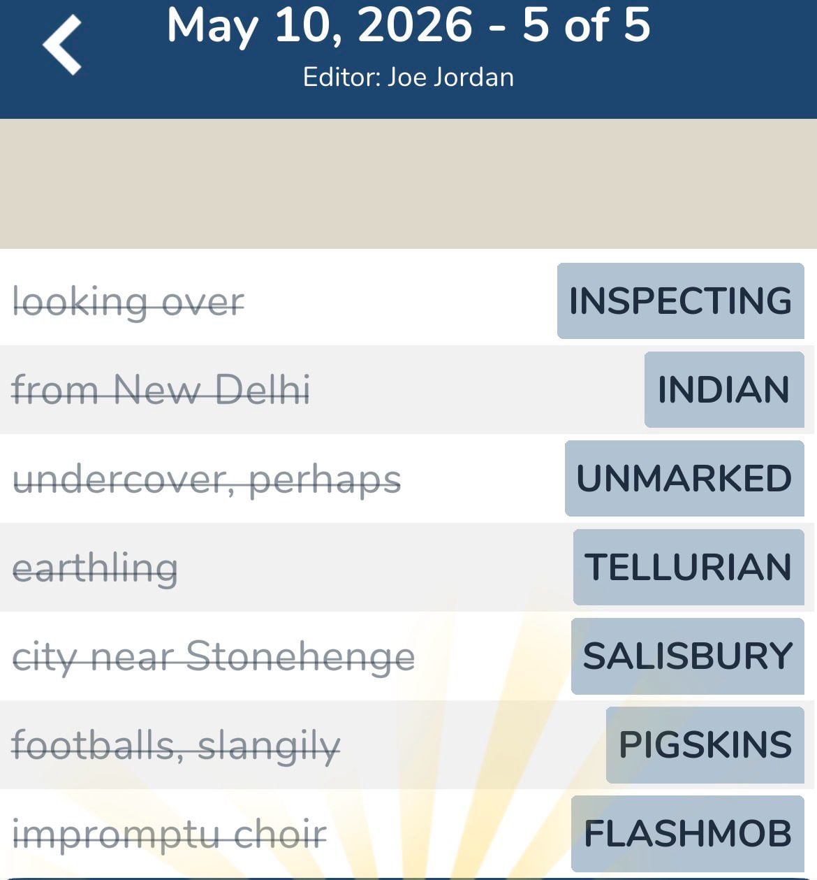 7 Little Words May 10 2026 5