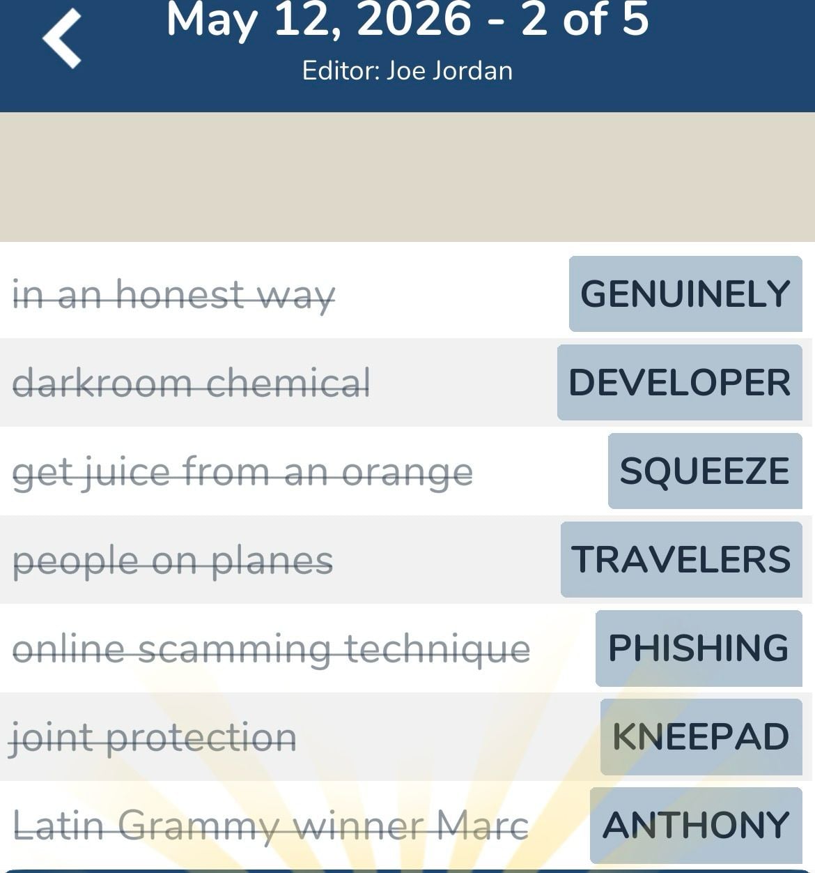 7 Little Words May 12 2026 2