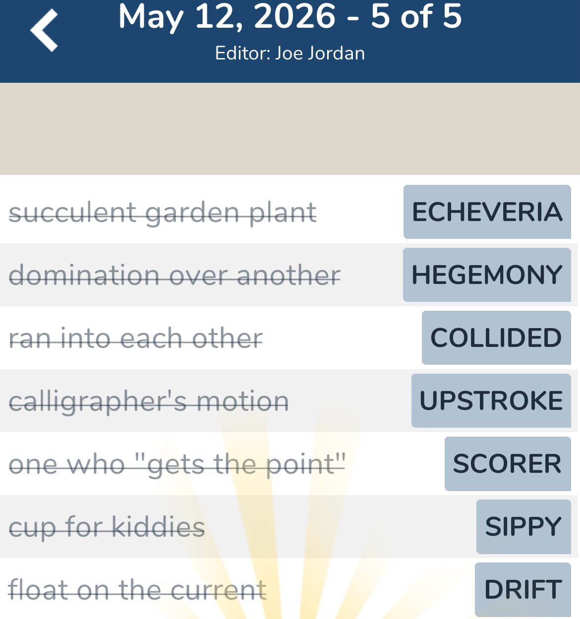 7 Little Words May 12 2026 5