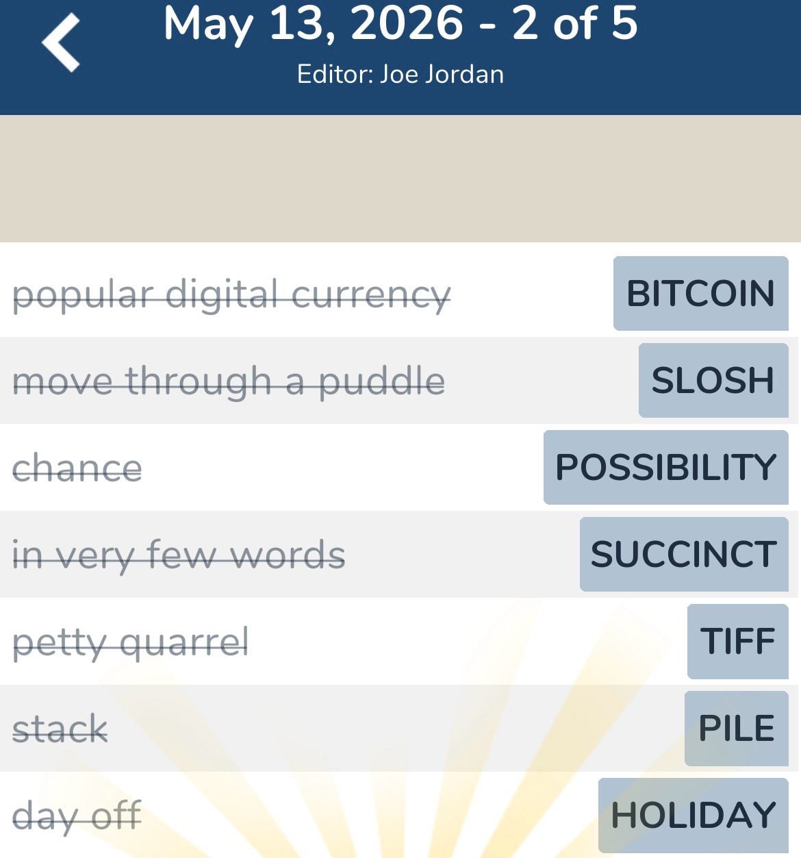 7 Little Words May 13 2026 2 7 Little Words May 13 2026 2