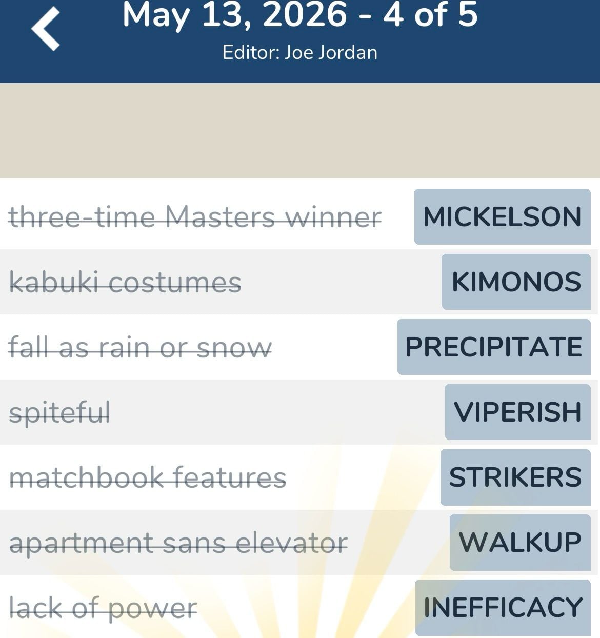 7 Little Words May 13 2026 4 7 Little Words May 13 2026 4